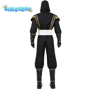 New Fantasia Power Samurai Rangers Cosplay Costume Morpher Mighty Morphin Black Set Custom Made