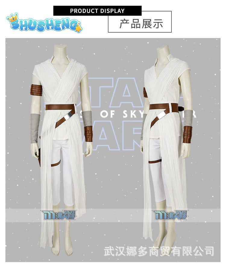 Star and Wars Rey Cosplay Costume The Rise of Skywalker Rey Cosplay Uniform Set Adult Halloween Carnival Party Costumes for Woma