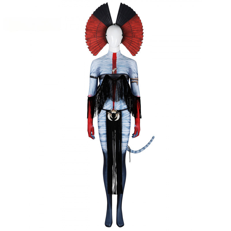 Shusheng-R Avatar:Fire and Ash Neytiri te Ckaha Mo'at’ite Cosplay Costume Tail Zentai Female Halloween Party Bodysuit