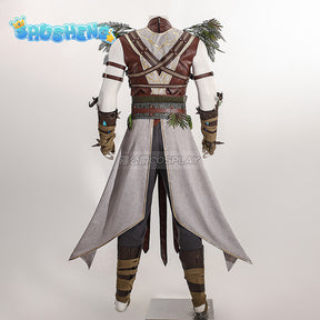 Halsin Cosplay Costume BG3 Halsin Battle Suit With Shoes Custom Made Male Halloween Carnival Party Outfit