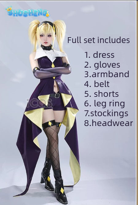 Cosplay Series: Shugo Chara! Utau Tsukiyomi-X-Dia / X-Diamond（Dark Jewel）Cosplay Costume full set Shushengcos S-XL spot inventory