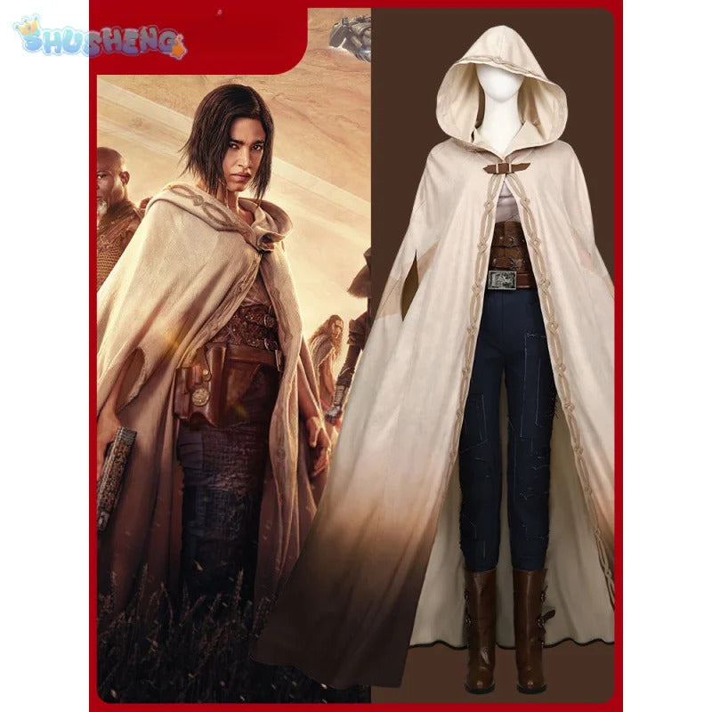 Kora cosplay rebel cos moon Carl Kora costume cloak belt waist cover pants props set Halloween fashion women's fantasy uniform