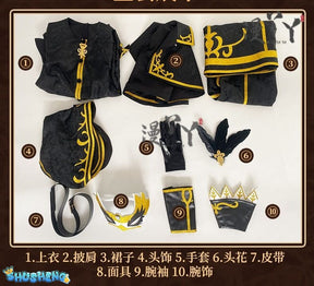 Seer Eli Clark Cosplay Costume Identity V Game Suit Mysterious Uniform With Mask Halloween Party Role Play Outfit