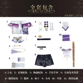 Shusheng-R Wuthering Waves Sigrika Lovely Dress Full Set Cosplay Costume