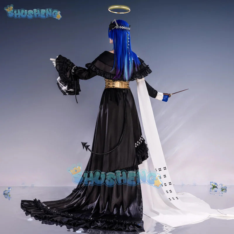 Arknights Mostima Cosplay Costume Ethereal Harmony Headwear Tail Ambience Synesthesia Halloween Party for Women Girls Props