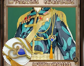 Shusheng-N Game Identity Ⅴ Naib Subedar Mercenary Cosplay Costume Halloween New Fashion Coat Pants Props Wig Men Women Uniform Set S-XXL