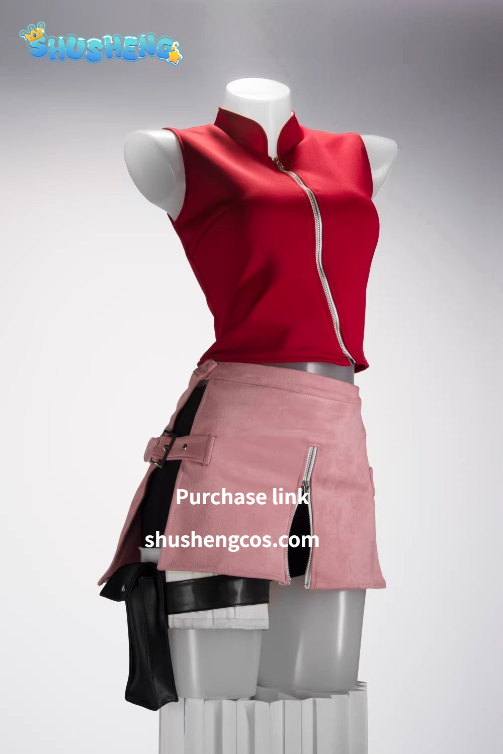 Anime Cosplay Series: Naruto Shippuden-Haruno Sakura Cosplay Costume full set Shushengcos