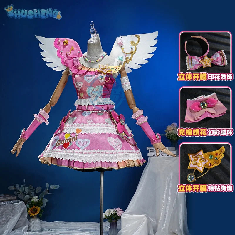 Anime Aikatsu ！Otoshiro Noeru Hoshimiya Ichigo Cosplay constellation Costume Girl Sweet Lolita Dress Wing Prop Halloween Uniform