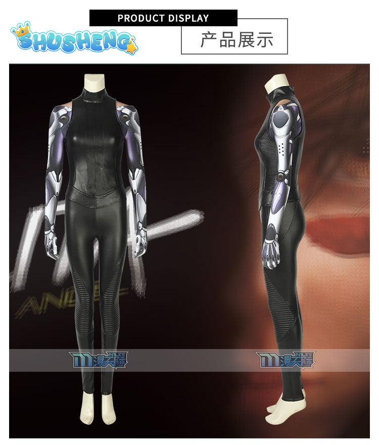 Alita Battle Angel Alita Cosplay Costume 3D Printed Jacket Superhero Cosplay Halloween Suit Leather Vest Pants