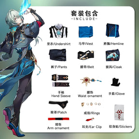 Shusheng-N Honkai Star Rail Anaxagoras Cosplay Costume Uniform Halloween Carnival Party Christmas Play Role Clothes Clothing for Women