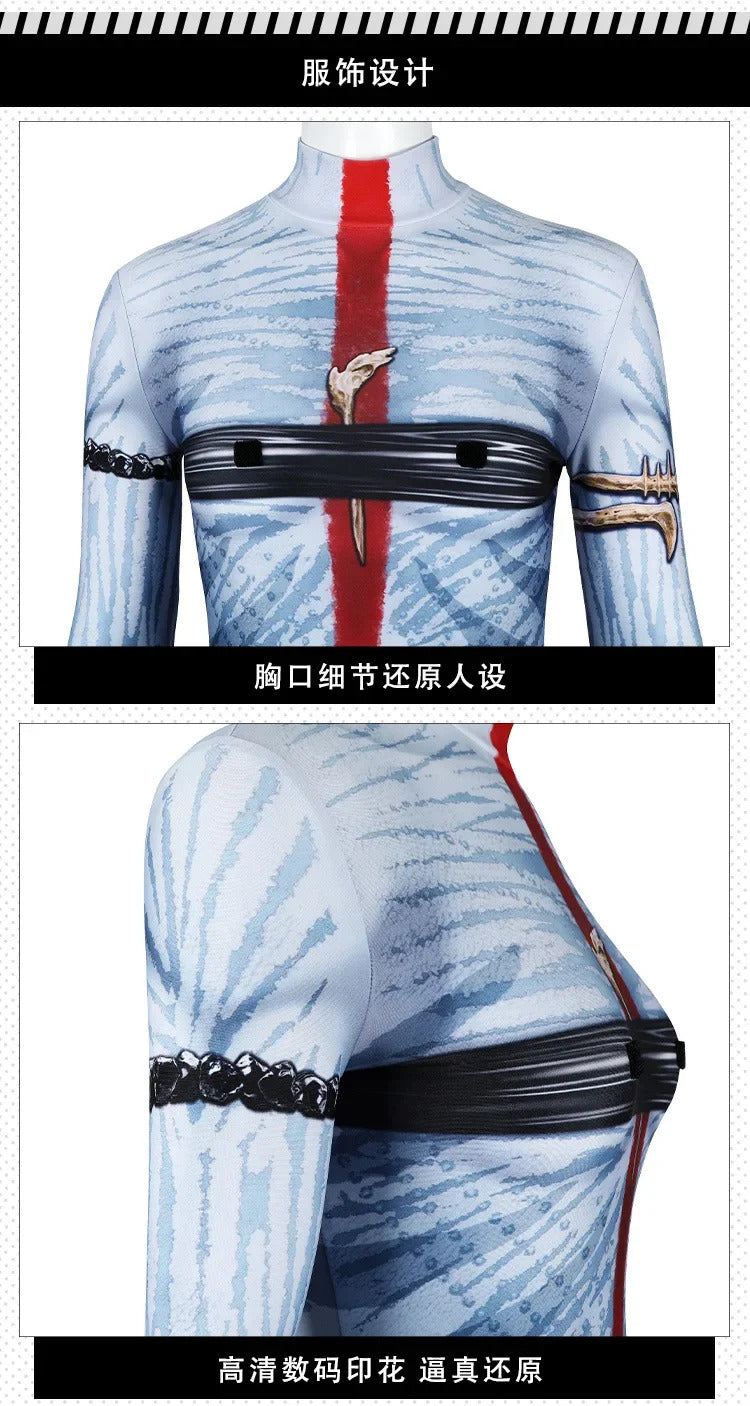 Shusheng-R Avatar:Fire and Ash Neytiri te Ckaha Mo'at’ite Cosplay Costume Tail Zentai Female Halloween Party Bodysuit