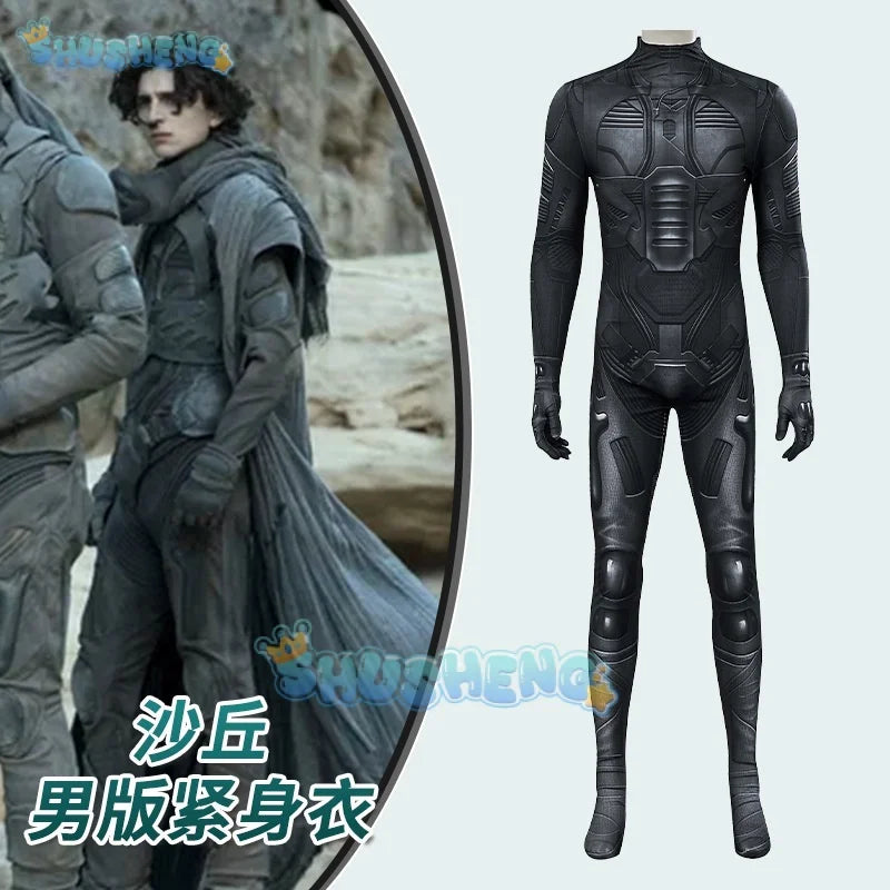 Dune Cosplay Costume 3D Print Bodysuit Paul Atreides Chani Cosplay Costume Jumpsuit Black Suit Man Women Halloween Party Outfit