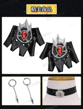 Anime KPop Demon Hunters Mira Cosplay Costume Black Gold Stage Outfit Huntrix Uniform Halloween Party Women Girls Carnival