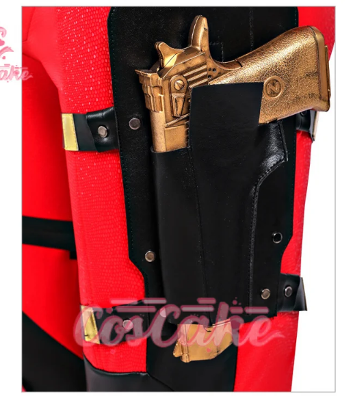 New Movie Deadpool Cosplay Costume Red Zentai Bodysuit Party Men Wolverine Full Jumpsuits Sword Bag Boots Belt Custom Made