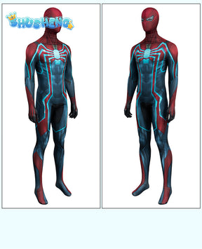 PS4 Velocity Spiderman Costume Cosplay Spandx 3D Printed PS4 Superhero Halloween Costume Zentai Outfits Spiderman Bodysuit Adult