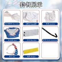 Hatsune Miku Cosplay Costume Anime Mesmerizer Uniform Women Striped Maid Dress Suit Halloween Christmas Carnival Party Dress