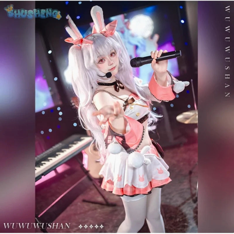 Game Azur Lane USS Laffey Cosplay Costume Halloween Carnival New Pink Song Dress Accessories Props Wig Uniform Women's Sweet Set