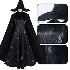 Anime movie magic witch Elphaba Glinda cosplay wicked uniform dress pink black lolita dress wigs hat Halloween party Shusheng