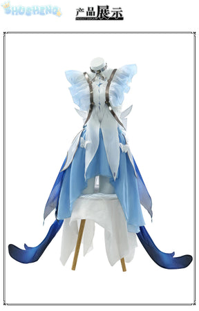 Shusheng Wuthering Waves The Shorekeeper Cosplay Costume Dress Uniform Veil Black Shores Halloween Party for Women Girls Props