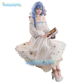 Shusheng reverse: 1999 cos 37 Cosplay Costume anime game uniform 37 white dress Halloween Carnival party for women