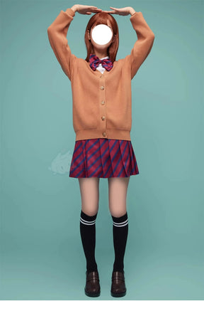 Anime Yamai Ren Komi Can't Communicate Cosplay Costume Halloween Carnival Sweet JK Uniform Sweater Coat Socks Women's Man Set