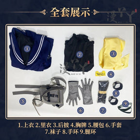 Game Arknights Irene Cosplay Costume Navy Jk Uniform Halloween Carnival Party Play Role Clothes Clothing COSFun
