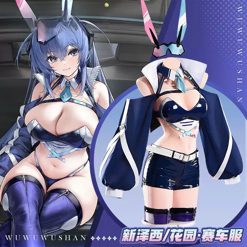 Shusheng-R Game Azur Lane USS New Jersey Racing Suit  Cosplay Costume S-XXL