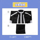 Anime Tougen Anki Shiki Ichinose Cosplay Costume Rasetsu Uniform Black White Coat Jin Kougasaki Rasetsu Academy for Women Men