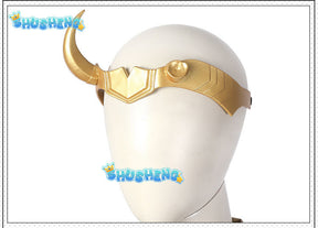 Loki Season 1 Cosplay  Loki Costume  Cloak Vest Horns Crown Outfits for Halloween Carnival Game Party full set