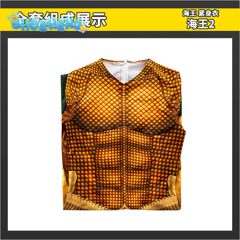 Aquaman Cosplay Costumes Man Boys Male Arthur Zentai Bodysuit Suit Adults Kids Superhero Halloween Jumpsuit