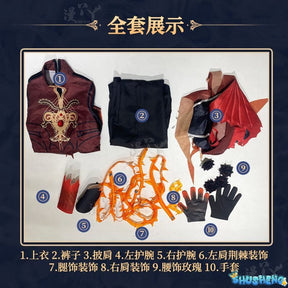Game Identity V Mechanic Red Knight Cosplay Costume Richard Sterling Cosplay Suit Halloween Uniform Anime Clothing Custom Made