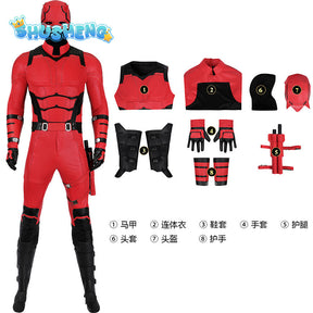 New Daredeviling Cosplay Born Again Cosplay Costume Jumpsuit Helmet Gloves Leggings For Game Party Custom Made