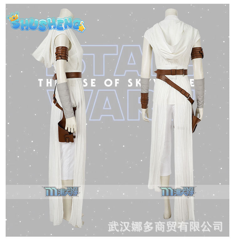 Star and Wars Rey Cosplay Costume The Rise of Skywalker Rey Cosplay Uniform Set Adult Halloween Carnival Party Costumes for Woma