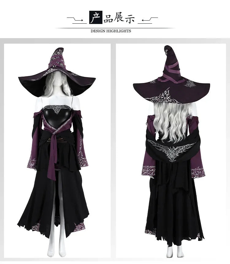 Shusheng-R Elden Ring Recluse NIGHTREIGN Full Set Dress Uniform Props Accessories Women Halloween Carnival Party
