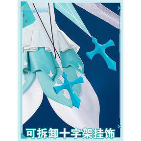Honkai impact 3rd Kiana kaslana winter Princess cosplay costume cloak and Crown props full set uniform Carnival Halloween set