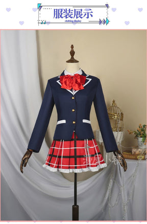 Anime Love Chunibyo Other Delusions Takanashi Rikka Dekomori Sanae Cosplay Costume Wig Adult Woman Skirts Uniform Suit Halloween