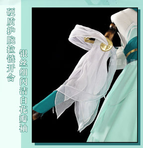 Honor of Kings Xiao Qiao Cosplay Costume Green Snake Skin Uniform Suit Dress Halloween Party Outfit Role Play for Adult Girls