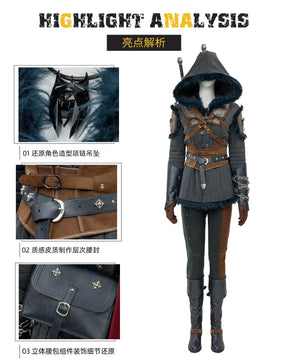 Ciri Witcher 4 Cosplay Costume Uniform Cirilla Fiona Elen Riannon Halloween Carnival Party Christmas Play Role Clothes Clothing