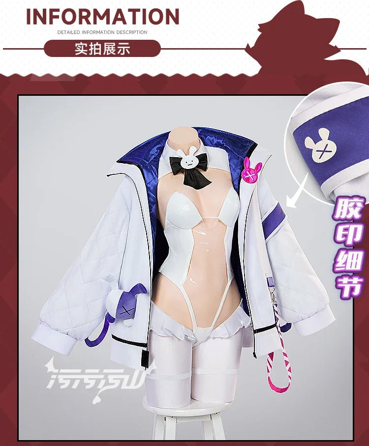 Honkai Gakuen 2 Tiara City Express Cosplay Costume Leather jumpsuit necklace outerwear sock set women Halloween sexy new uniform