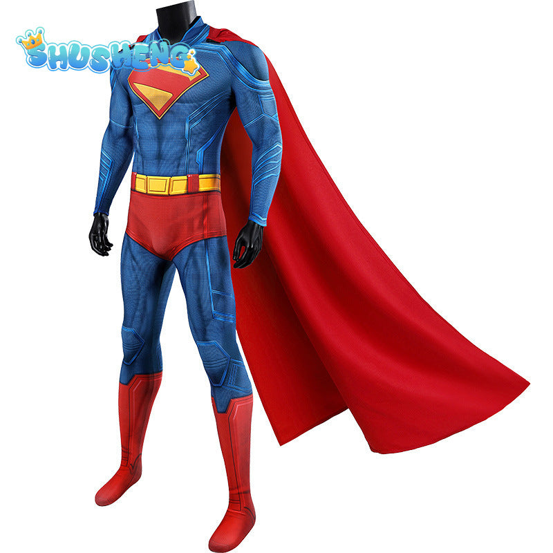 SuperMan Cosplay 3D Printed Zentai Bodysuit Superman Clark Kent Spandex Outfit Cosplay Halloween Costume