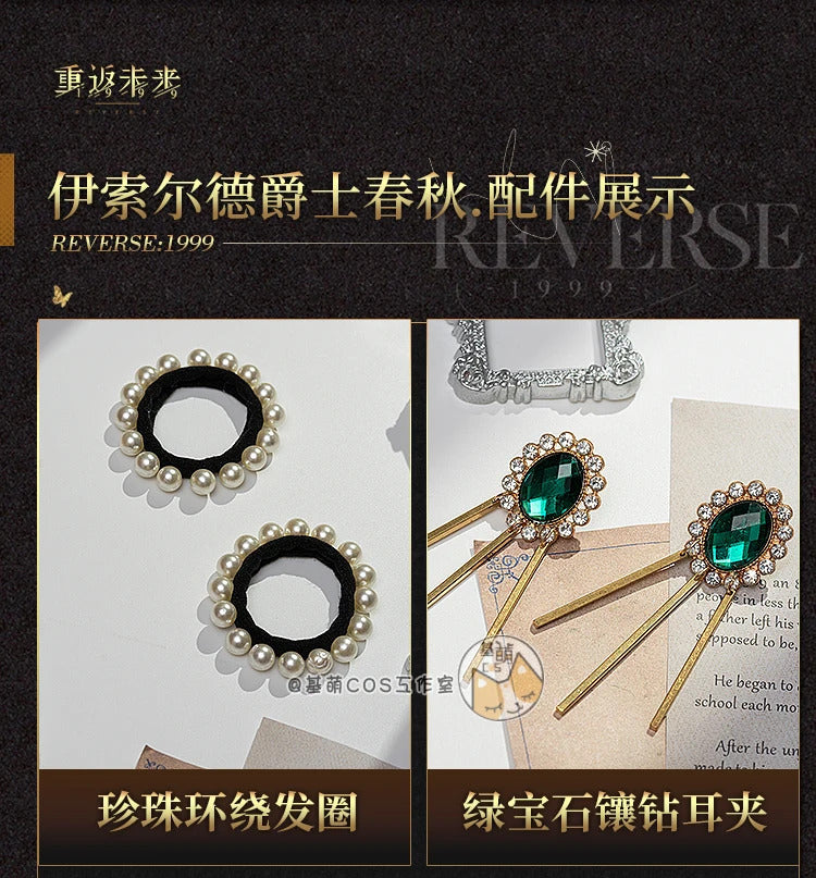 Shusheng Reverse:1999 Isolde And All That Jazz Game Suit Gorgeous Uniform Cosplay Costume Halloween Party Role Play Outfit Women