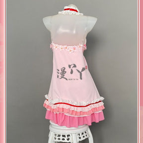 Anime Yosuga No Sora Kasugano Sora Cosplay Costume Girl Sweet Lolita Dress Pajamas Summer Nightgown Ruffle Nightwear Clothes