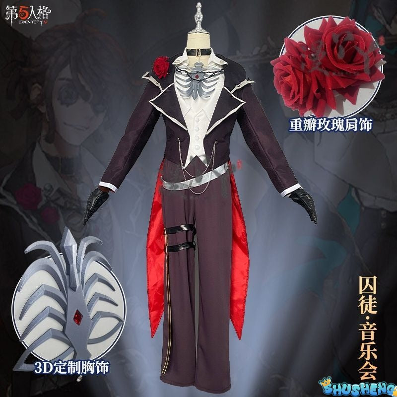 Prisoner/Luca Balsa Cosplay Game Identity V Costume The Official Halloween Concert Daily Outfit Party Role Play Clothing