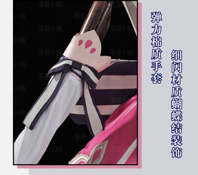 Honor of Kings Wang Zhaojun Epic Skin Anime-style Games Cosplay Costume Idol Singer Pink and Purple Dress Anime-style Games