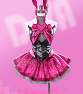 D.Va Overwatch Cosplay Magical Girl Costume High quality leather dress wig prop sock gloves set Halloween fashion women uniform