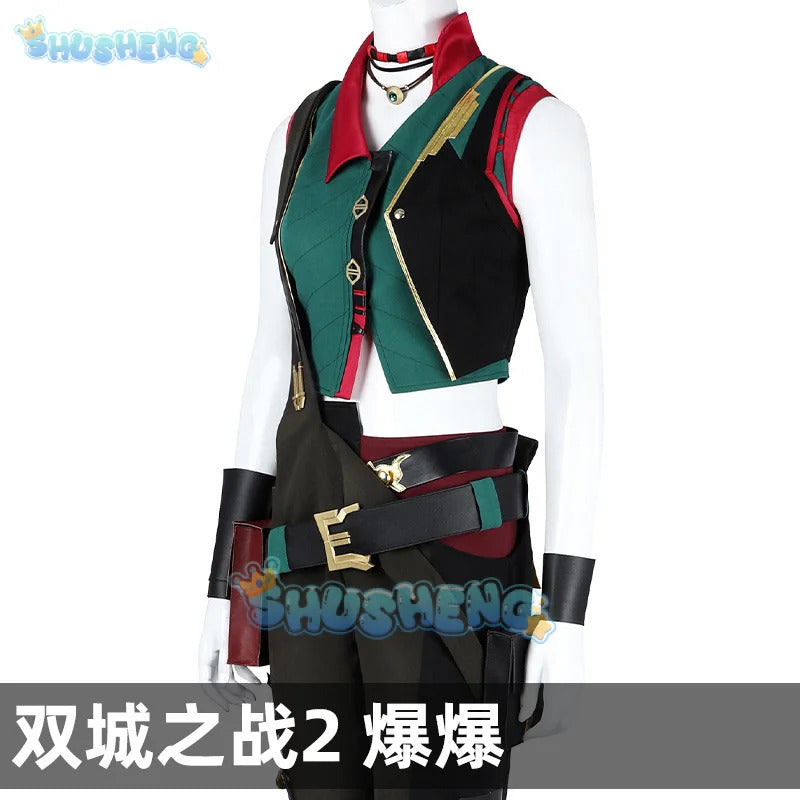 Arcane Season 2 Jinx Cosplay Costume BAOBAO Overall Uniform Halloween Carnival Party Christmas Play Role Clothes Clothing