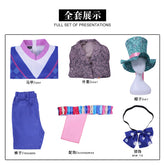 Alice in Wonderland cosplay hat man costume, Mad Hatter movie character play dress-up suit