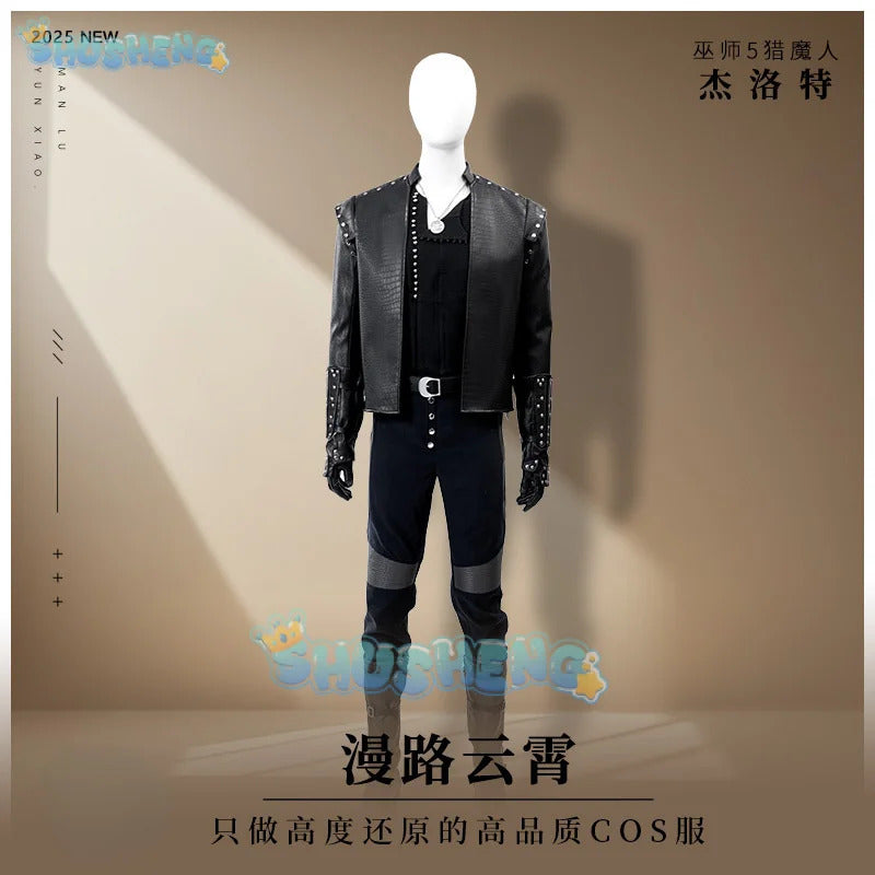 Geral Witcher 5 Cosplay Costume Uniform Geralt of Rivia White Wolf Halloween Carnival Party Christmas Play Role Clothes Clothing