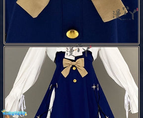 Arknights Amiya Cosplay Costume Set Dress  Ear Headband White Navy Games Anime Costumized Outfit for Women