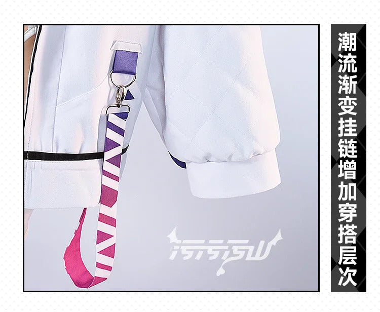 Honkai Gakuen 2 Tiara City Express Cosplay Costume Leather jumpsuit necklace outerwear sock set women Halloween sexy new uniform